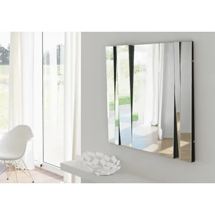 Zdjęcie Lustro ścienne z czarną metalową strukturą - Tonelli Design