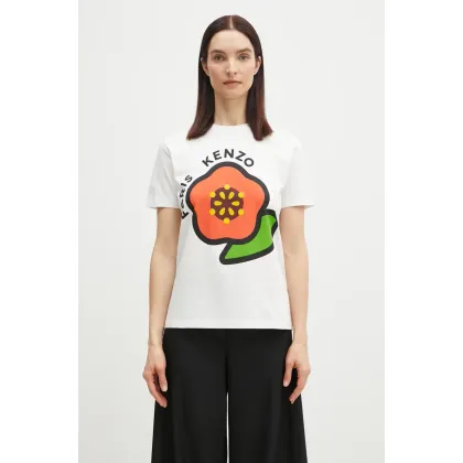 Zdjęcie Kenzo t-shirt bawełniany damski kolor biały FF52TS1684SO.02