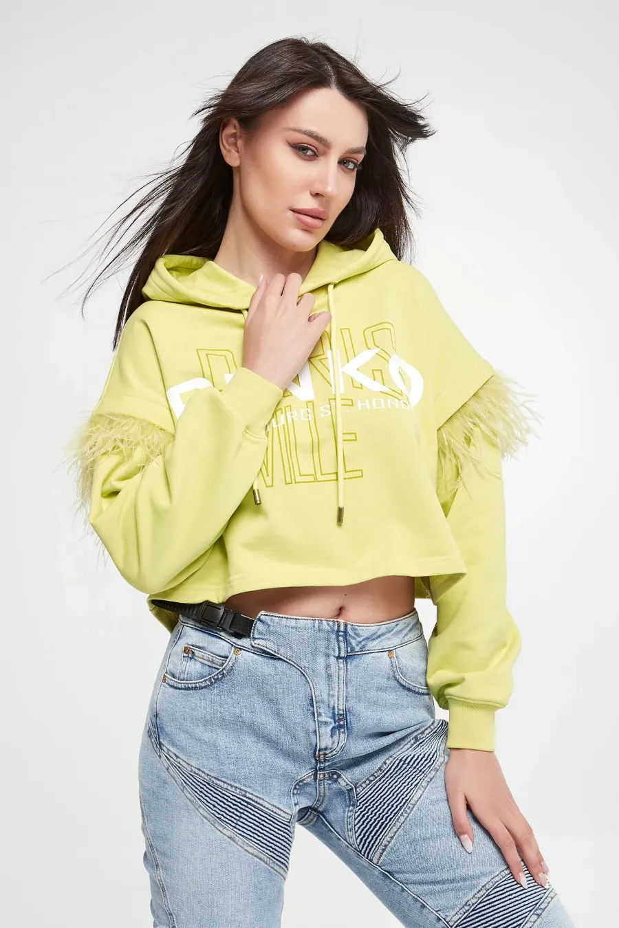 obrazek 1 Bluza damska z piórami Avigliana PINKO Pinko