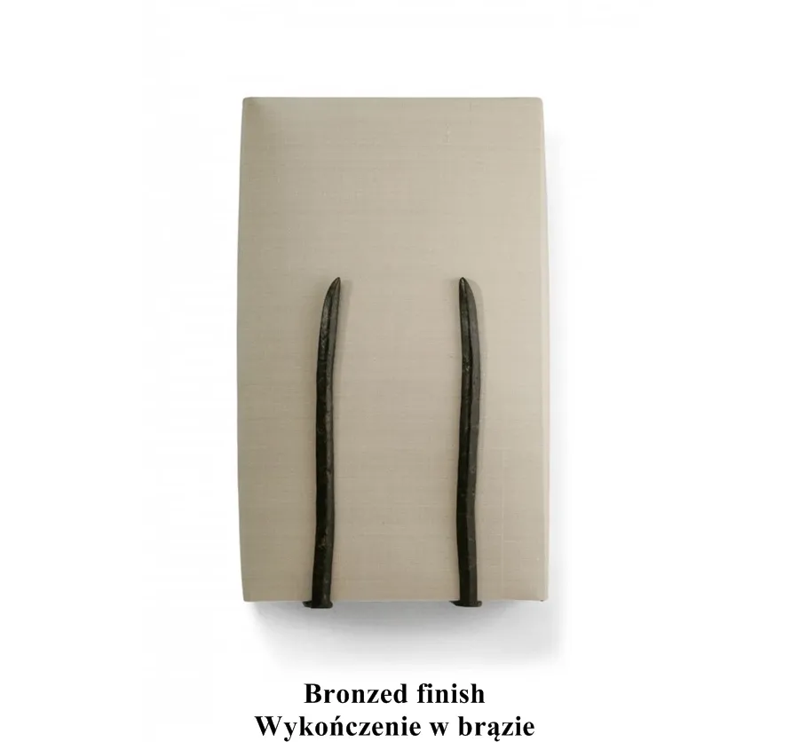 obrazek 3 Elegancki kinkiet z abażurem z tkaniny projektu Porta Romana