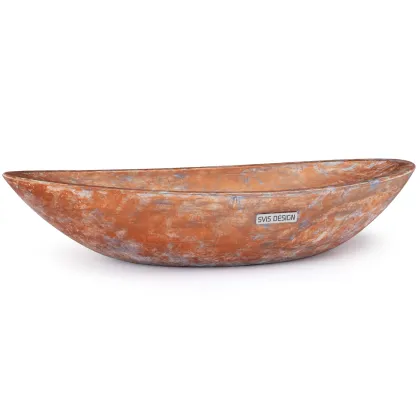 Zdjęcie Niepowtarzalna umywalka 60 cm ORION BASIC – AGED METAL, miedziany i niebiesko-szary, lakier matowy