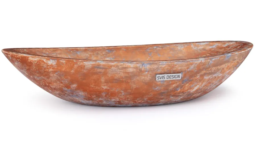 obrazek 1 Niepowtarzalna umywalka 60 cm ORION BASIC – AGED METAL, miedziany i niebiesko-szary, lakier matowy