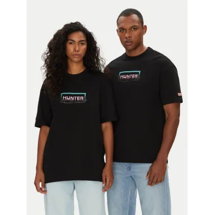 Zdjęcie Hunter T-Shirt Abele UNISEX HARU0007251 Czarny Regular Fit