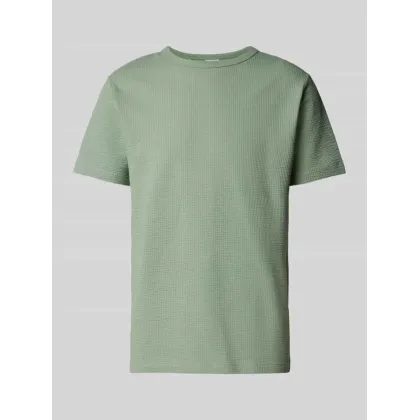 Zdjęcie T-shirt z prążkowanym, okrągłym dekoltem model ‘SANDER’