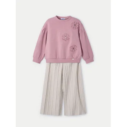 Zdjęcie Mayoral Komplet bluza i spodnie materiałowe 4551 Różowy Regular Fit