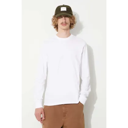 Zdjęcie Carhartt WIP longsleeve bawełniany kolor biały gładki