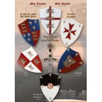 Picture Replicas of mini knight's shields with historical origins - 21.5 x 29 cm