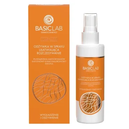 Zdjęcie Basiclab Odżywka do włosów w sprayu, ułatwiająca rozczesywanie 160 ml Basiclab Dermocosmetics