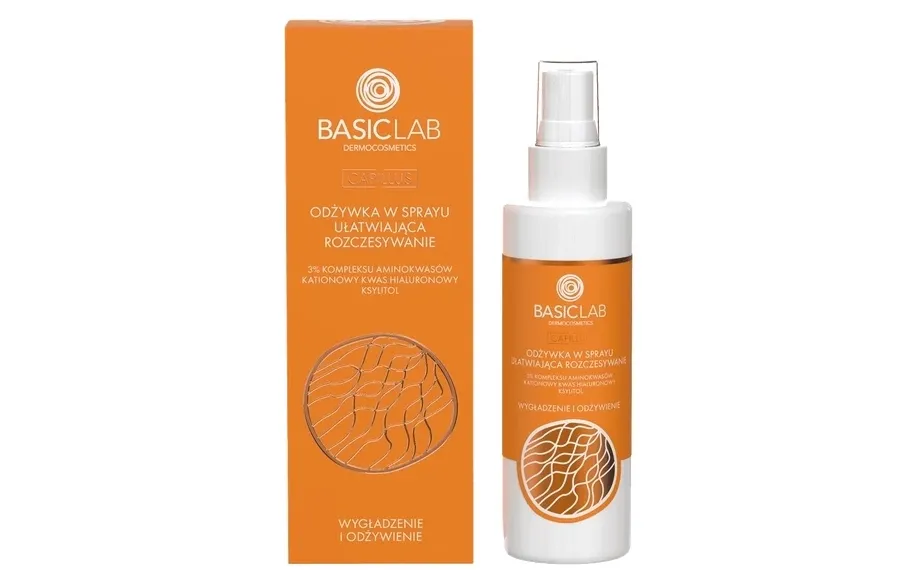 obrazek 1 Basiclab Odżywka do włosów w sprayu, ułatwiająca rozczesywanie 160 ml Basiclab Dermocosmetics