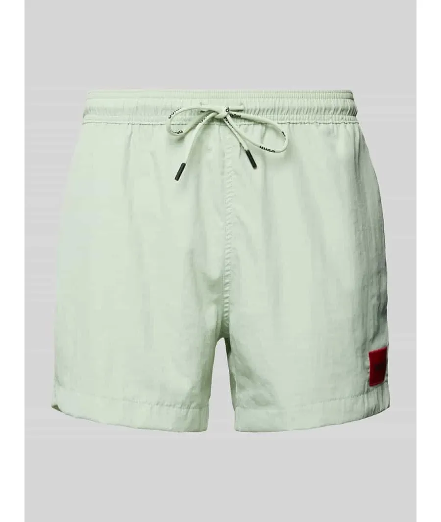 obrazek 1 Spodenki kąpielowe o kroju regular fit z naszywką z logo model ‘DOMINICA’