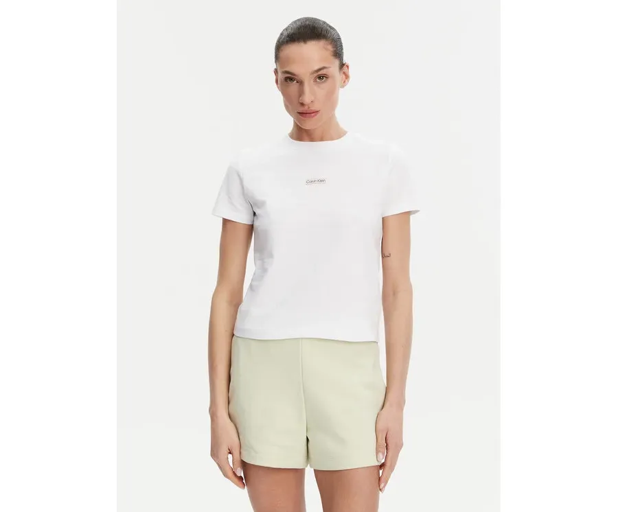 obrazek 1 Calvin Klein Jeans T-Shirt Placed Institutional J20J225524 Biały Slim Fit