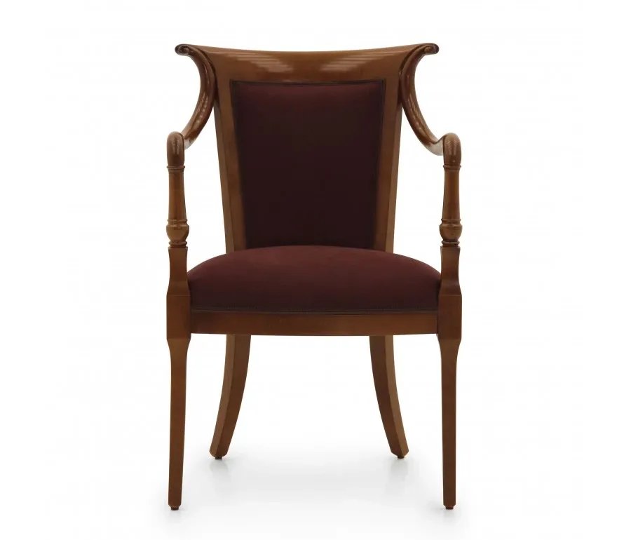 obrazek 2 Elegancki burgundowy fotel w stylu klasycznym - Sevensedie
