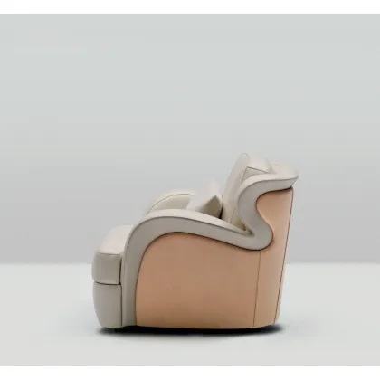 Zdjęcie Stylowy skórzany fotel ze współczesnej kolekcji – Mascheroni