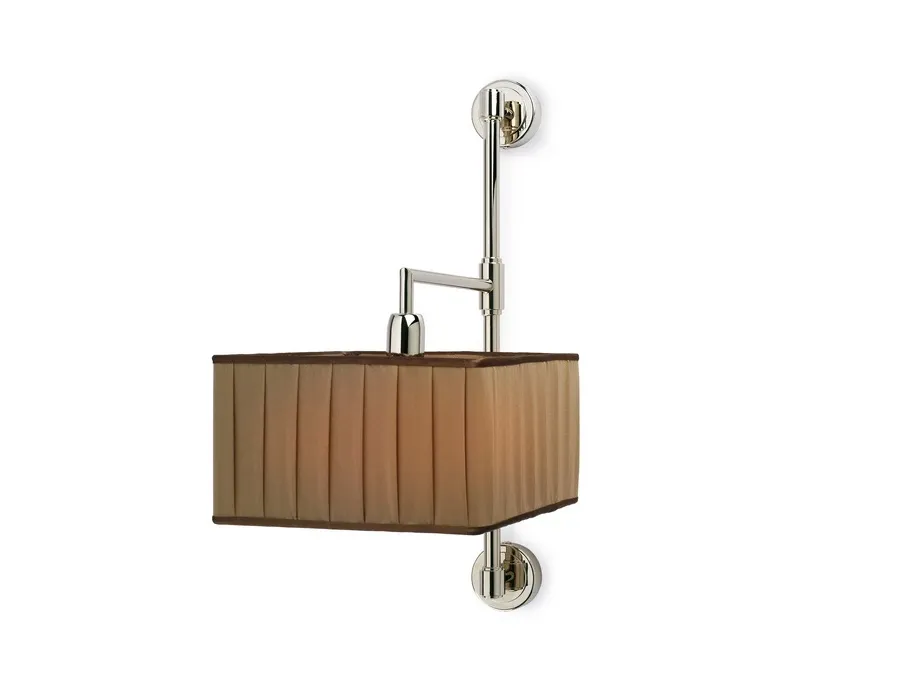 obrazek 1 Nowoczesny, mosiężny pionowy kinkiet z abażurem - Luxury Products