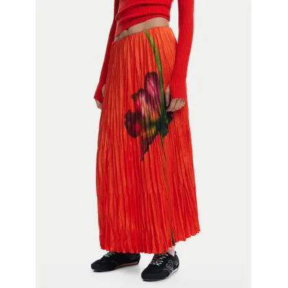 Zdjęcie Desigual Spódnica plisowana Follet 25SWFW06 Pomarańczowy Regular Fit
