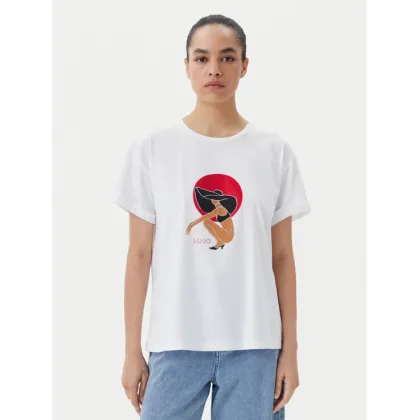 Zdjęcie Liu Jo Beachwear T-Shirt q-roa-35173 Biały Regular Fit