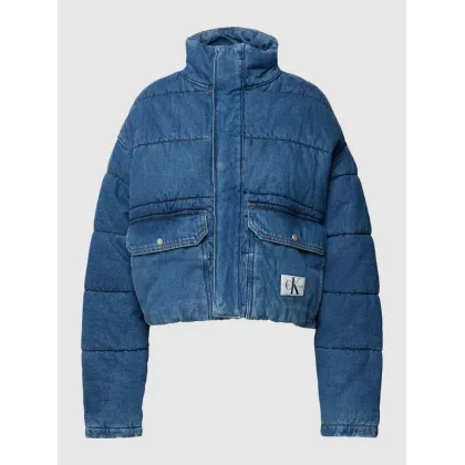 Zdjęcie Kurtka krótka pikowana z detalem z logo model ‘LIGHT DENIM’
