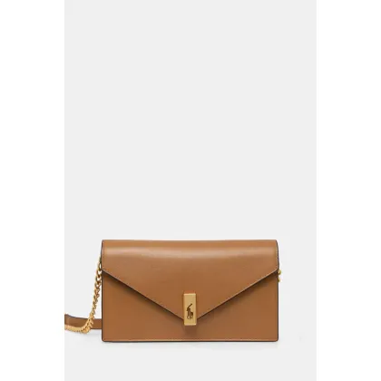 Zdjęcie Polo Ralph Lauren portfel skórzany damski kolor beżowy 427961946