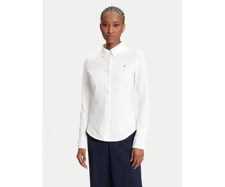 obrazek 1 Tommy Hilfiger Koszula 1985 WW0WW43528 Écru Slim Fit