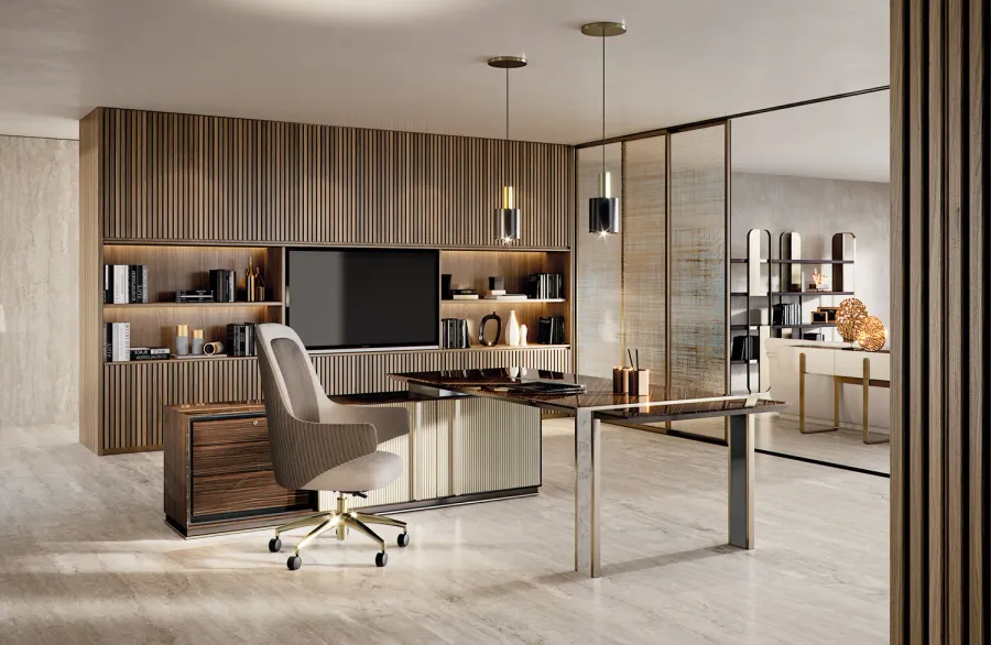 obrazek 2 Ekskluzywna włoska lampa wisząca w stylu modernistycznym - do biura lub gabinetu