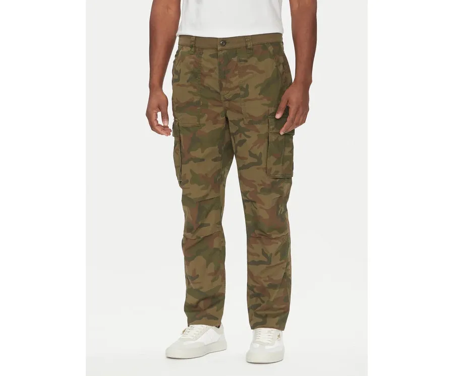 obrazek 1 Aeronautica Militare Spodnie materiałowe 251PA1653CT3502 Zielony Regular Fit
