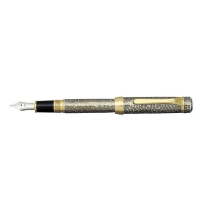Zdjęcie Niezwykłe Srebrne Pióro Wieczne Hammered Antique Sterling Silver