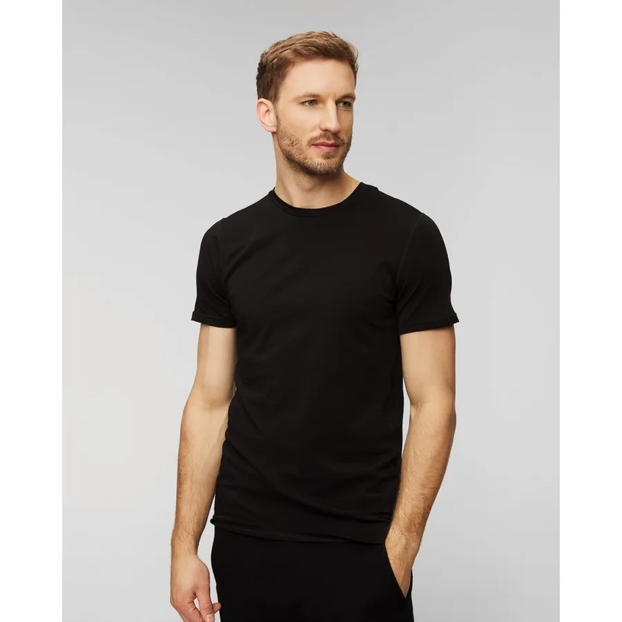 obrazek 1 Czarny T-shirt Wełniany Męski We Norwegians Sno