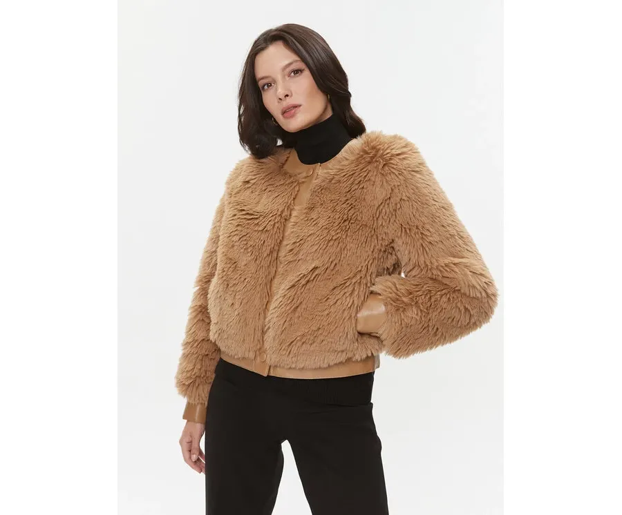 obrazek 1 TWINSET Futro 232TT2021 Brązowy Regular Fit