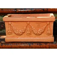 Picture A beautiful clay flower pot made in an antique style - Fornace Masini