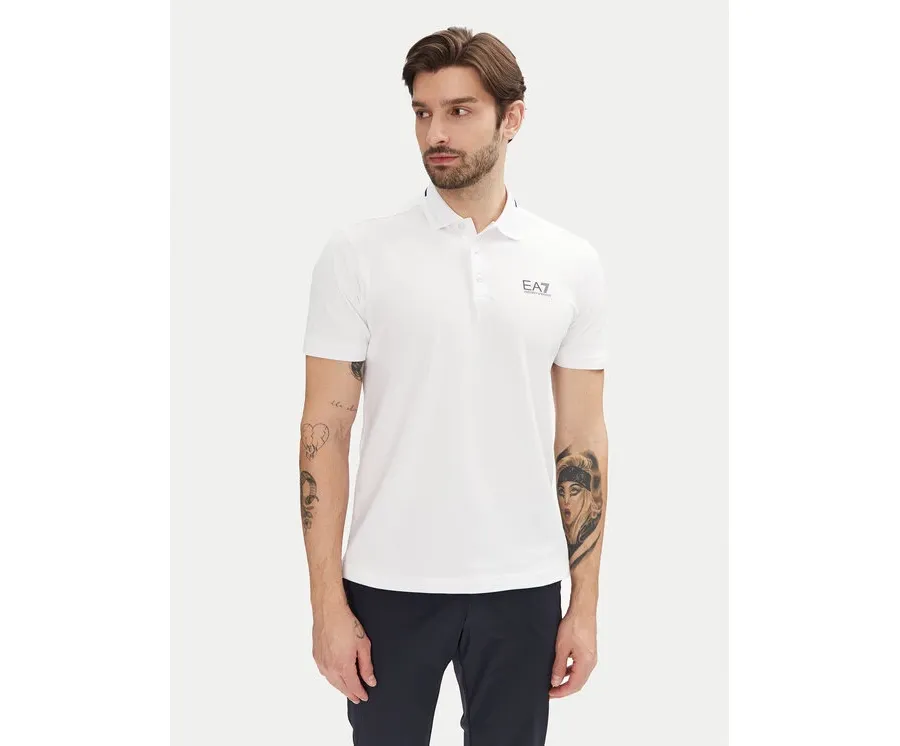 obrazek 1 EA7 Emporio Armani Polo 7M000184 AF13511 U0002 Biały Slim Fit