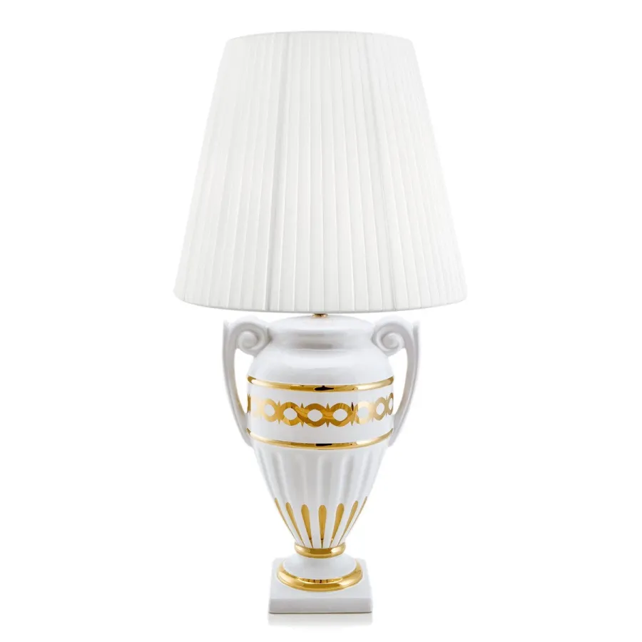 obrazek 1 Ceramiczna lampa stołowa z dwiema rączkami - Ahura