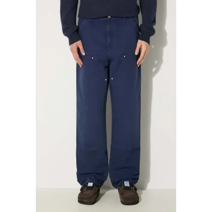 Zdjęcie Carhartt WIP spodnie bawełniane Double Knee Pant kolor granatowy w fasonie cargo I031501.29L3K