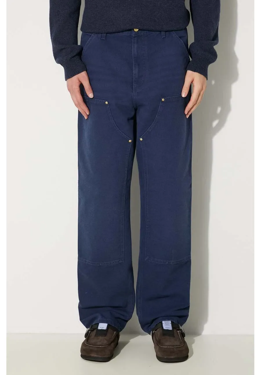 obrazek 1 Carhartt WIP spodnie bawełniane Double Knee Pant kolor granatowy w fasonie cargo I031501.29L3K