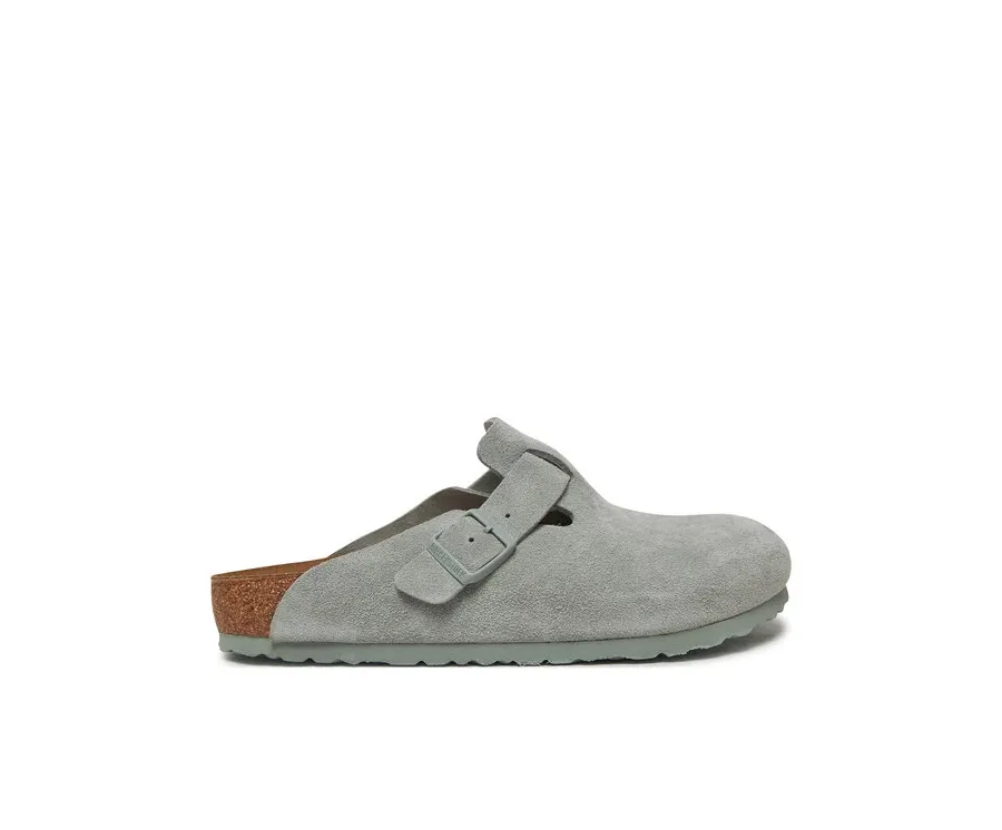obrazek 1 Birkenstock Klapki Boston zamsz 1029212 Zielony
