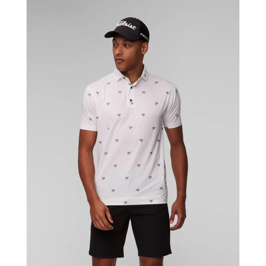 obrazek 1 Białe Polo Męskie Footjoy Eu Thistle Prt Lisle FootJoy