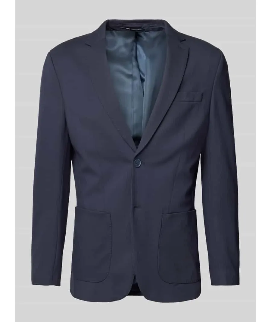 obrazek 1 Marynarka o kroju slim fit z kołnierzem z połami model ‘DELON’
