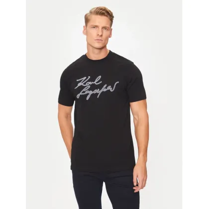 Zdjęcie KARL LAGERFELD T-Shirt 755048 544224 Czarny Regular Fit