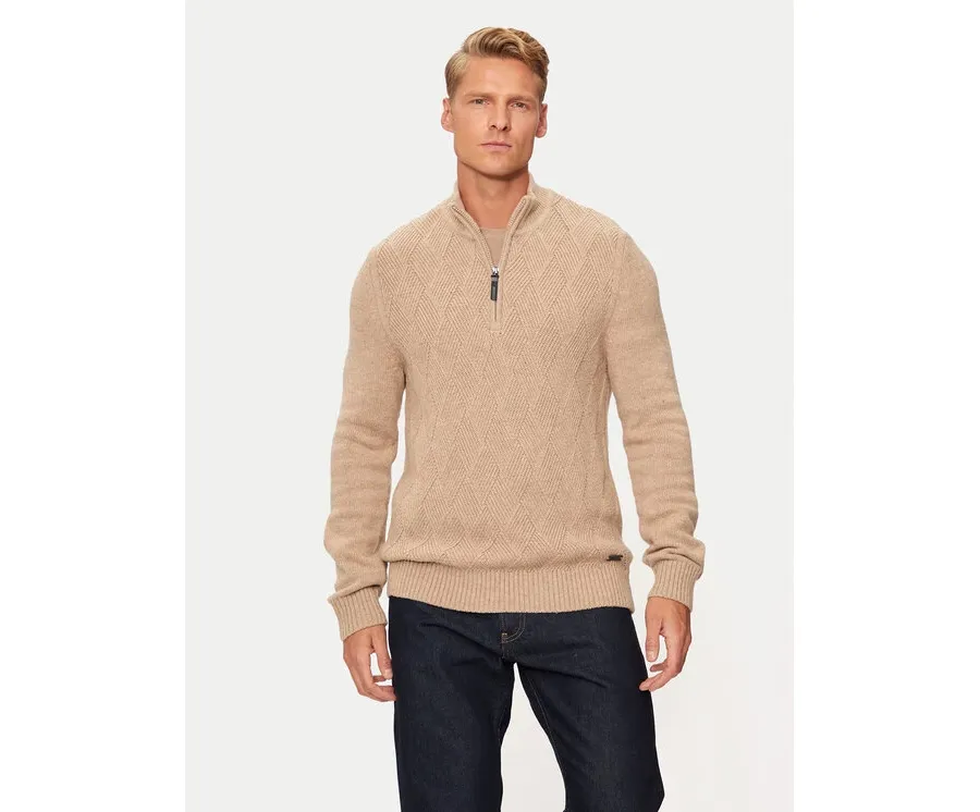 obrazek 1 Pierre Cardin Sweter C5 51122/5076/8115 Beżowy Regular Fit
