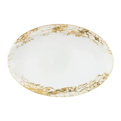 Zdjęcie Owalny półmisek 35 cm z porcelany z kolekcji Belle Epoque - Porcel