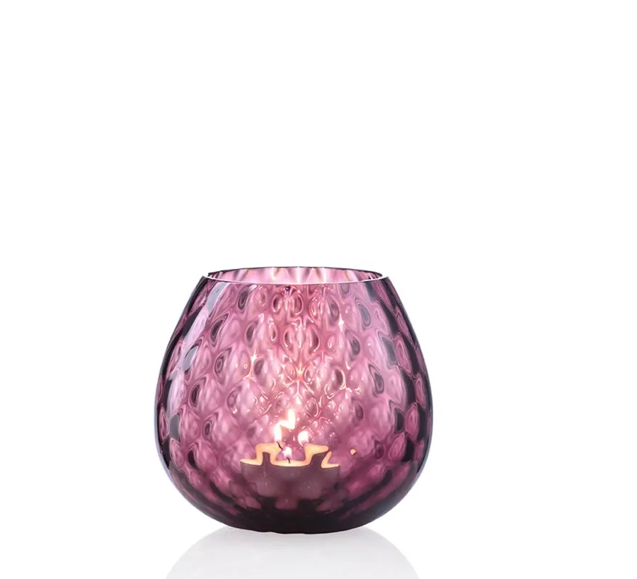 obrazek 1 Designerski świecznik z włoskiego szkła Murano