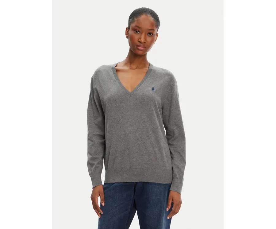 obrazek 1 Polo Ralph Lauren Sweter 211972105001 Szary Straight Fit