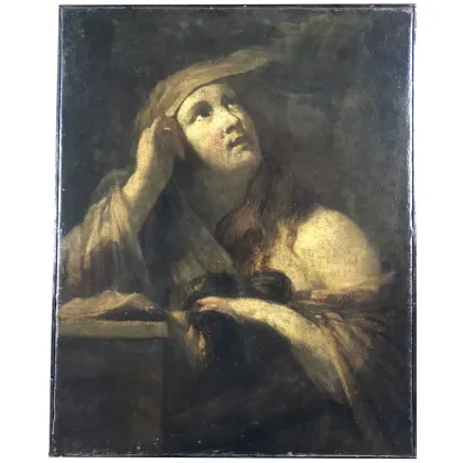 Zdjęcie Obraz z 1700 - Magdalena pokutna siedząca przy stole z książką