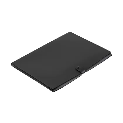 Picture Black leather document folder A4 23x31 cm