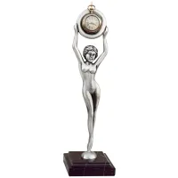 Picture Exclusive office clock with a figure of a woman