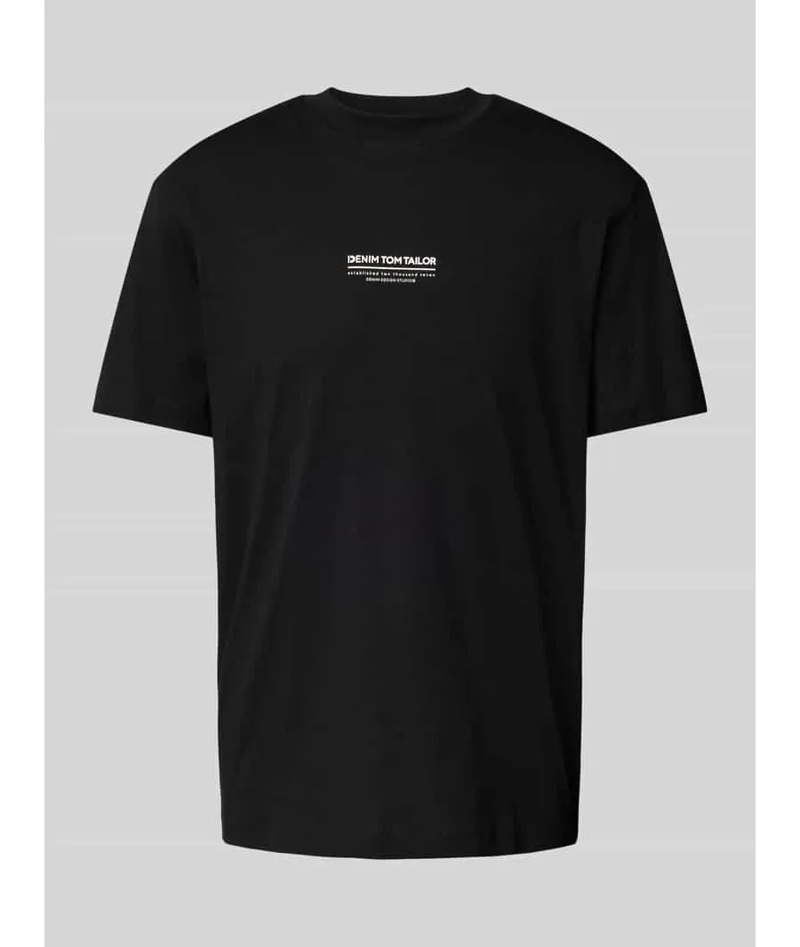 obrazek 1 T-shirt o kroju relaxed fit z czystej bawełny