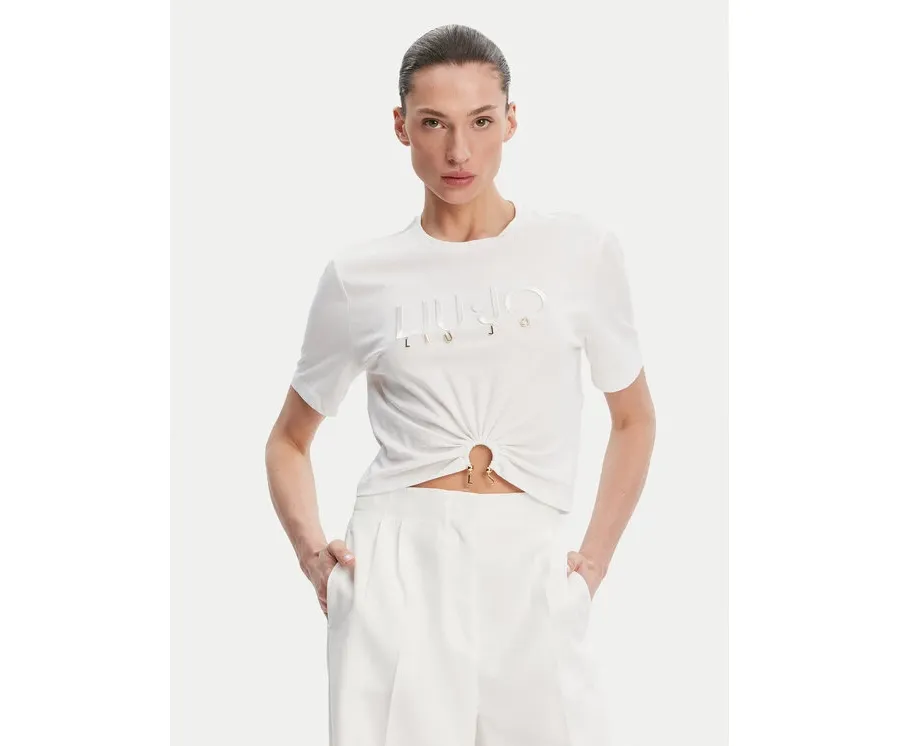 obrazek 1 Liu Jo T-Shirt WA5139 JS923 Biały Regular Fit
