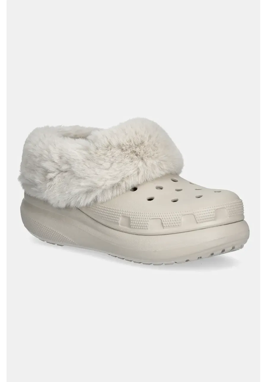 obrazek 1 Crocs kapcie Furever Crush Clog kolor beżowy 208446
