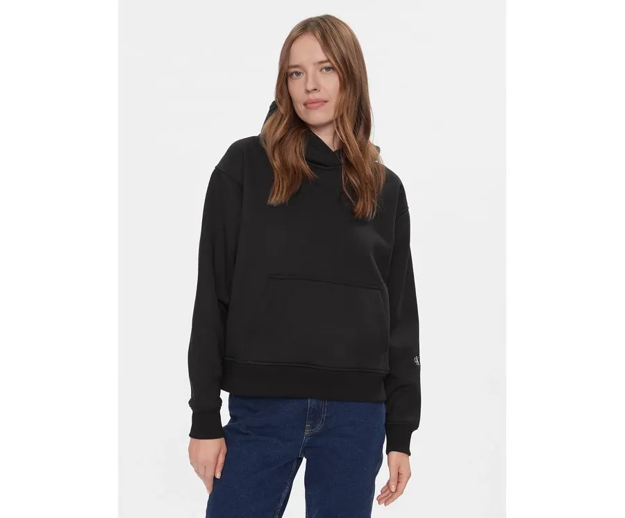 obrazek 1 Calvin Klein Jeans Bluza Back Bold Monologo Hoodie J20J222895 Czarny Regular Fit
