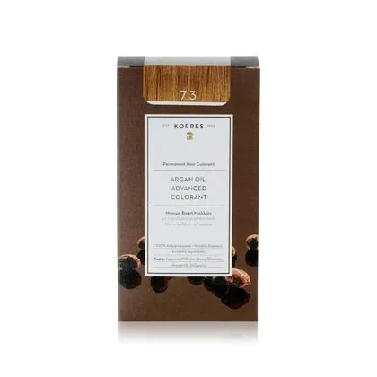 Zdjęcie KORRES Argain Oil Advanced Hair Colour Golden / Honey Blonde / Honey Blonde Gold 7.3 Farba do włosów 1 szt.