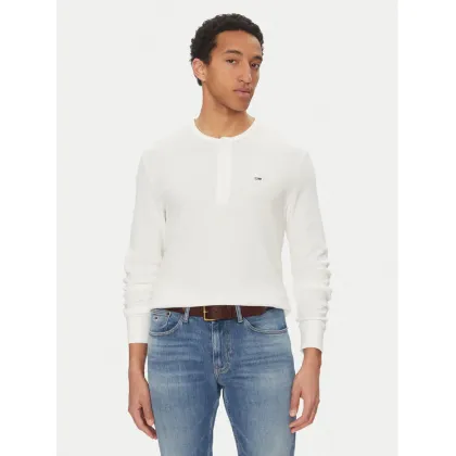Zdjęcie Tommy Jeans Longsleeve Henley DM0DM20379 Biały Regular Fit